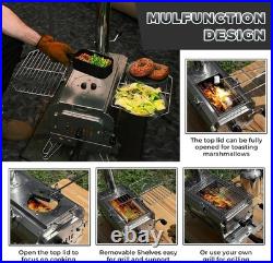 KingCamp Hot Tent Stove, Foldable Camping Stove with Large Firebox, 7.5ft Winter