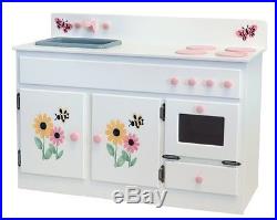 Kitchen Play Set REFRIGERATOR HUTCH SINK STOVE TABLE CHAIRS Kids Childrens Toy