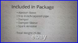 Kni-co Alaskan, Sheepherder Style, Tent Wood Stove, With Accessories