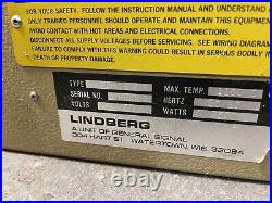 LINDBERG FURNACE STOVE TYPE 51894 (Unable to Test, Power Cable Is Cut)
