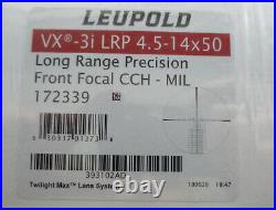 Leupold VX-3i LRP 4.5-14x50 Long Range Precision Scope FFP CCH-MIL 172339