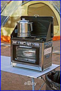 Like New Camp Chef Camping Outdoor Oven with 2 Burner Camping Stove