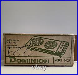 MCM 1969 Dominion USA Two Burner Electric Stove Hot Plate 1650 Watts NOS in Box