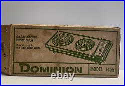MCM 1969 Dominion USA Two Burner Electric Stove Hot Plate 1650 Watts NOS in Box