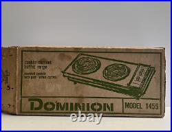 MCM 1969 Dominion USA Two Burner Electric Stove Hot Plate 1650 Watts NOS in Box