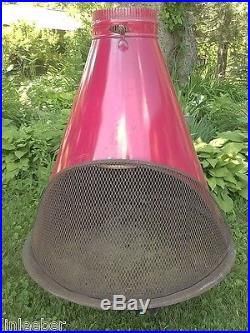 MCM Red Montgomery Wards Pacesetter Freestanding Cone Stove/ Fireplace1965-1970