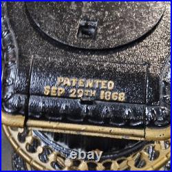 March Sisler No 6 Hope Pat. 1868 Stove Works Cast Iron Pot Belly Stove