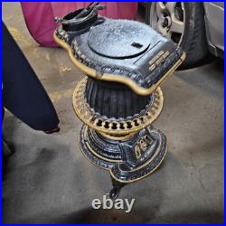 March Sisler No 6 Hope Pat. 1868 Stove Works Cast Iron Pot Belly Stove