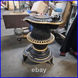 March Sisler No 6 Hope Pat. 1868 Stove Works Cast Iron Pot Belly Stove