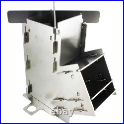 Marsh Kettles SSROCKETMINI Flat Pack Stainless Steel Mini Rocket Stove