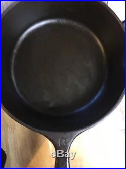 Martin Stove & Range Co No. 8 Cast Iron Deep 3 Chicken Fryer Skillet With Lid