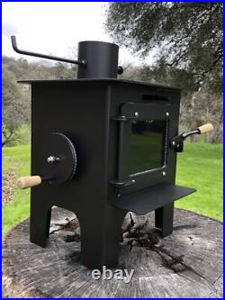 Mini Wood Burning Stove Tiny House Home Cabin Skoolie Bus Fireplace Woodstove