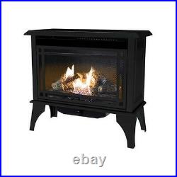 Montery Gas Stove, Vent-Free, Dual Fuel, Black, 30,000-BTU