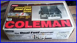 NEW 1991 Coleman 414-700 Powerhouse 17K BTU Dual Fuel Camp Stove Excellent withBox