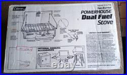 NEW 1991 Coleman 414-700 Powerhouse 17K BTU Dual Fuel Camp Stove Excellent withBox
