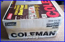 NEW 1991 Coleman 414-700 Powerhouse 17K BTU Dual Fuel Camp Stove Excellent withBox