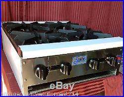NEW 24 4 Burner Hot Plate Gas Range Stratus SHP-24-4 #1121 Commercial Stove