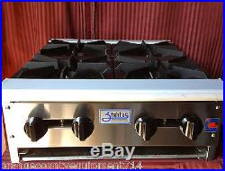 NEW 24 4 Burner Hot Plate Gas Range Stratus SHP-24-4 #1121 Commercial Stove