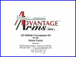 NEW Advantage Arms GEN 1-3 Fits Glock 19 23 Conversion kit 22 lr with Range Bag