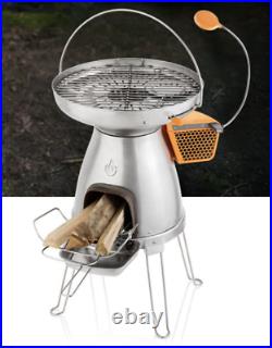 NEW BioLite BaseCamp Grill Wood Stove Light Thermoelectric Generator Camping