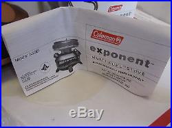 NEW Coleman Exponent multi fuel Camping Stove model 550B725
