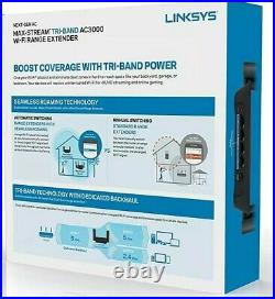 NEW Linksys RE9000 Wi-Fi Range Tri Band Extender Wireless Range Booster MU-MIMO