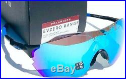 NEW Oakley EV ZERO Range Black w POLARIZED Sapphire Black Sunglass 9327-07