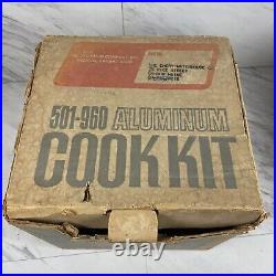 NOS Unfired Coleman Model 502 Stove And 501-960 Cook Kit Dated 1972 with Box