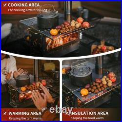 Naturehike Icefield Hot Tent Stove, Tabletop Camping Stove with 47.2 Chimney Pi