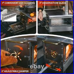 Naturehike Icefield Hot Tent Stove, Tabletop Camping Stove with 47.2 Chimney Pi