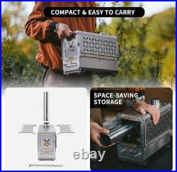 Naturehike Icefield Hot Tent Stove, Tabletop Camping Stove with 47.2 Chimney Pi