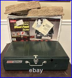 New Coleman Model 414-700 Two-burner Powerhouse Dual Fuel Camp Stove Unfired Nos