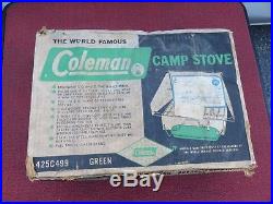 New Old Stock vintage 1962 Coleman 425C Camp Stove 425c499 Sears