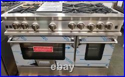 New Out Of Box Bluestar 48 Range 6 Burners Griddle, 2 Ovens Stainless Steel