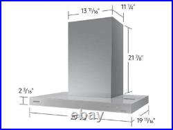 New Samsung BESPOKE NK30CB600WCGAA 30 Convertible Wall Chimney Range Hood, Gray