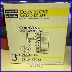 New Simpson Dura-vent 3 Stove Pipe Kit Corn Multifuel Chimney Galvanized