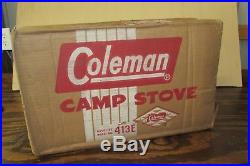 New in Box! Vintage Coleman 413E Camp Stove 2 Burners with Instructions