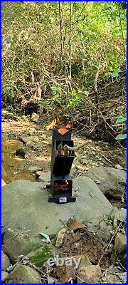 New new 2way COMBUSTIONRocket Stove wood burning portable Stove