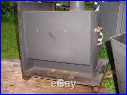 New wood burning water heater stove heat garage tub sauna pool steel copper tube