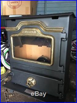 Newly Refinished Harman Mark II Coal Stove Classic Charcoal Gray with Brass Trim