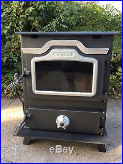 Newly Refinished Harman Mark II Coal Stove Classic Charcoal Gray with Silver Trim