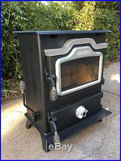 Newly Refinished Harman Mark II Coal Stove Classic Charcoal Gray with Silver Trim