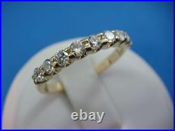 Nice 14k Yellow Gold 0.45 Ct T. W. Ladies 2.25 MM Wide Thin Wedding Band Size 6.5
