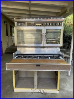 O'keefe And Merritt Contempo Stainless Steel Stove Vintage 1950s