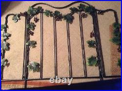 Old SALVAGE Wood Burning Stove Grapevine Decoration CAST IRON Ornamental Grate