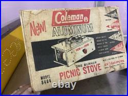 Old Vintage Coleman Model 5404 Picnic Stove One Burner Nice Clean Condition