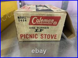 Old Vintage Coleman Model 5404 Picnic Stove One Burner Nice Clean Condition