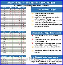 One AR500 Coyote Target 16 x 24 x 1/2 Painted Black Shooting Practice Range