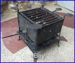 Original Revolutionary War 18th century Colonial camp stove brazier forged