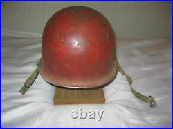 Original US Firing Range WWII M1 Schlueter Helmet WithChinstrap & Firestone Liner